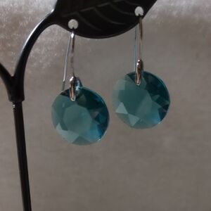 NINE WEST.  DISK. DROP. EARRINGS.